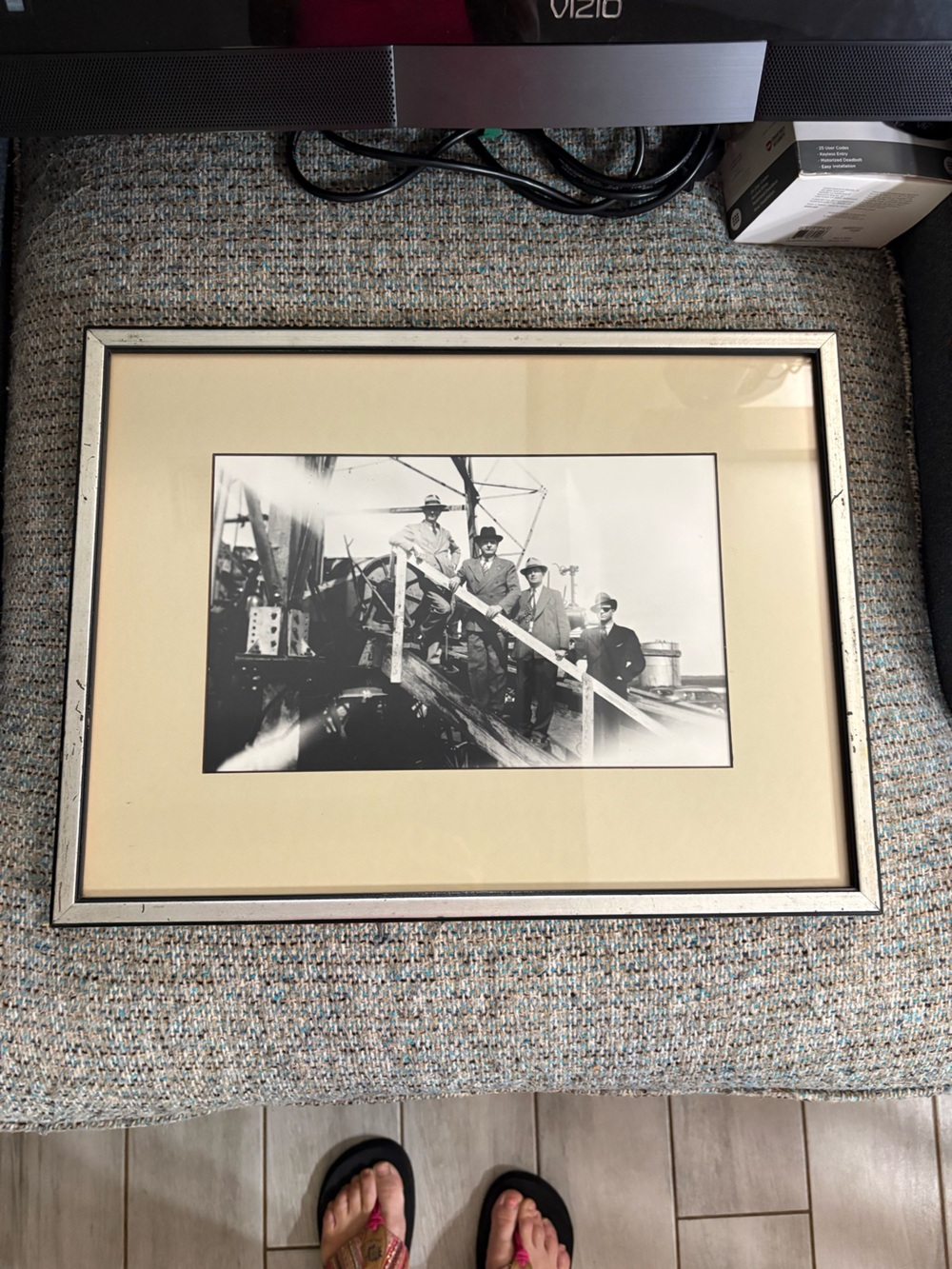 Vintage Framed Black & White Nautical Photograph
